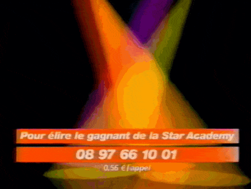 a sign that says pour elire le gagnant de la star academy in french