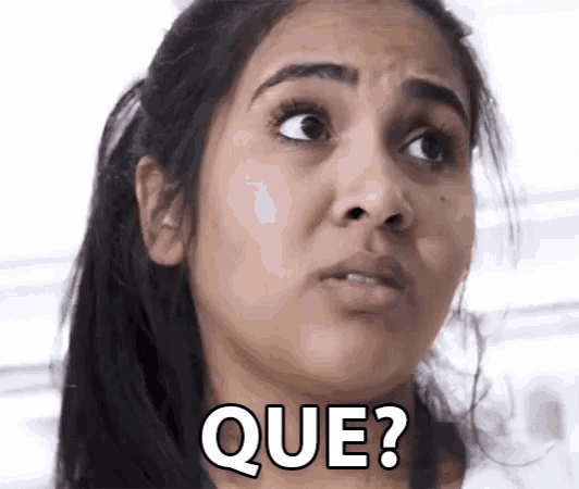 a close up of a woman 's face with the words que written on it