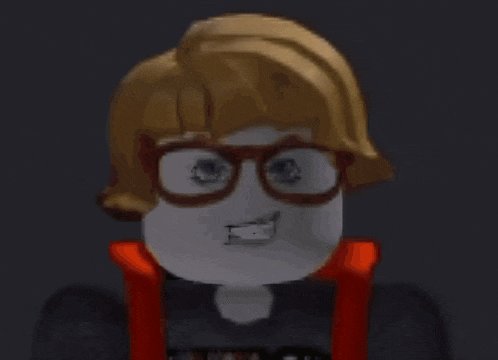 a cartoon character with glasses and a lightning bolt in his eyes