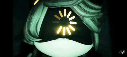 a close up of a person 's face with a glowing circle in the middle