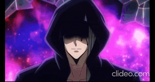 a close up of a person wearing a hooded jacket .