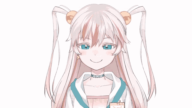 a girl holding a gun with a name tag that says " a-u "