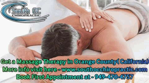 a man is laying on a table getting a massage from a chiropractor