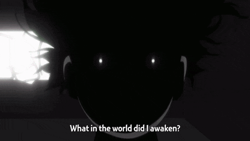 what in the world did i awaken written on a dark background
