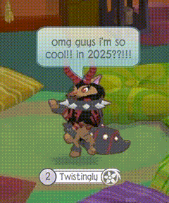 a video game character says " omg guys i 'm so cool in 2025 !!! "