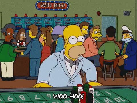 Lottery Homer Simpson GIF - Lottery Homer Simpson Cheering GIFs