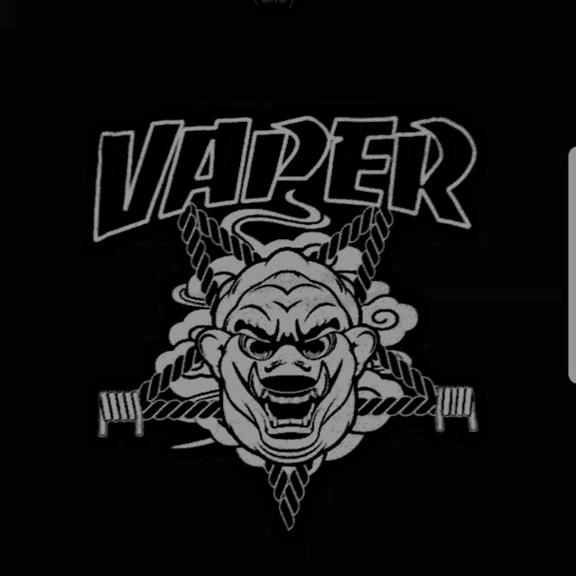 a black and white drawing of a bear with the word vaper on it