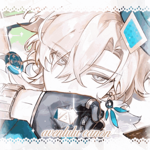 a drawing of a boy with the name avenlulu canon written on the bottom