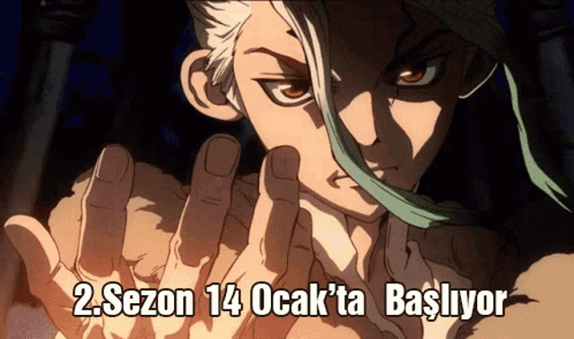 a close up of a man 's face with the words sezon 14 ocak 'ta basliyor