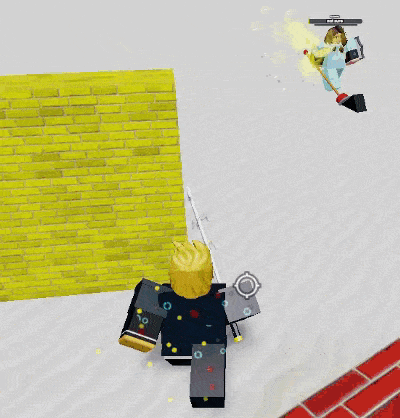 a video game character is walking through a maze of squares .