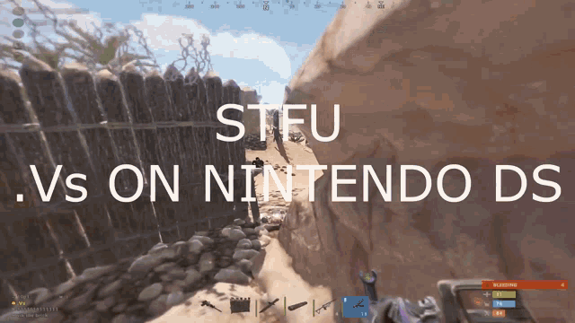 a video game with the words steu vs on nintendo ds on the bottom