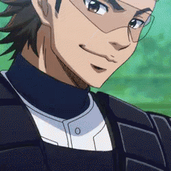 a close up of a man wearing glasses and a mask .