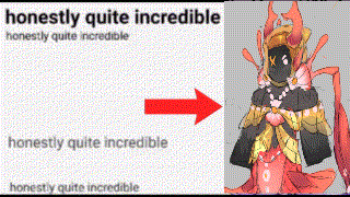 a picture of a monster with the words honestly quite incredible