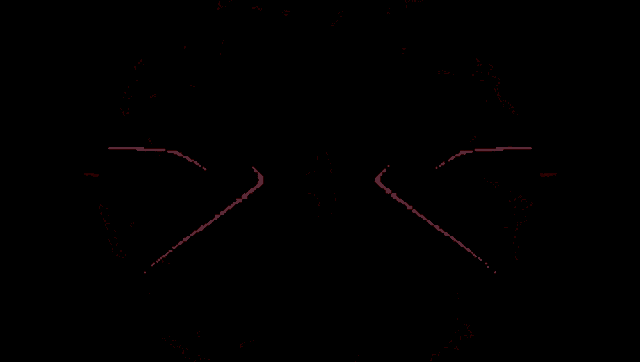 a pink background with a black circle in the center