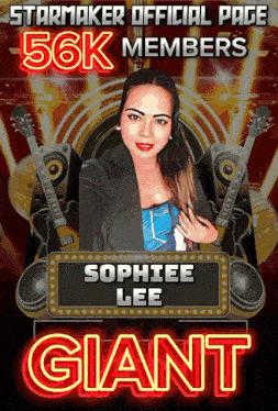 a poster for starmaker official page 56k members sophie lee giant