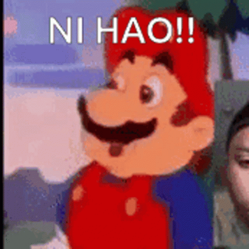 Ni Hao Mario GIF - Ni Hao Mario Working GIFs
