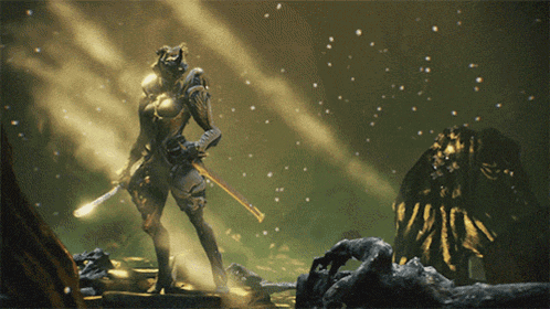 a video game character is holding a sword