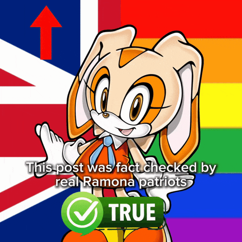 a picture of a cartoon character with a check mark that says " true "