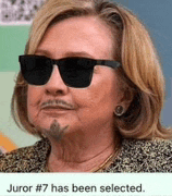 a picture of a woman wearing sunglasses and a mustache .