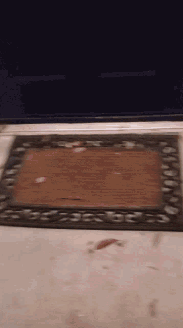 a door mat that says ' welcome ' on it is on the floor