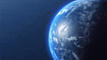 a view of the earth from space with clouds