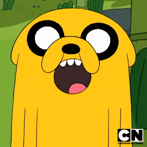 a cartoon character from the cartoon network shows his mouth open