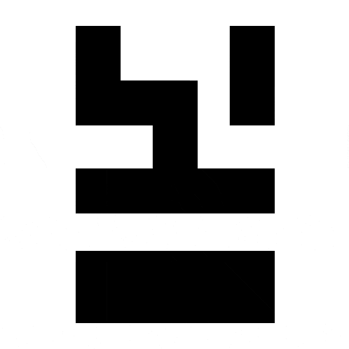 a black and white drawing of a maze with a white border on a white background .