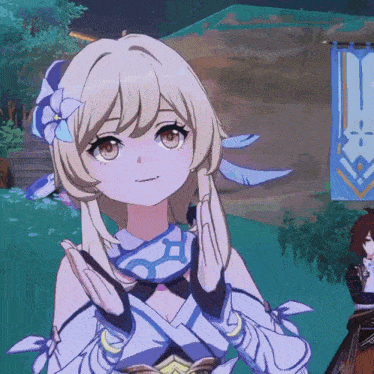 a girl with a flower in her hair is making a peace sign with her hands