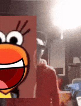 a picture of a cartoon character with a big mouth