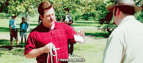Ron Swanson Parks And Rec GIF - Ron Swanson Parks And Rec Permit GIFs