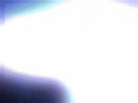 a person is standing in a dark room with a white light coming out of their head .