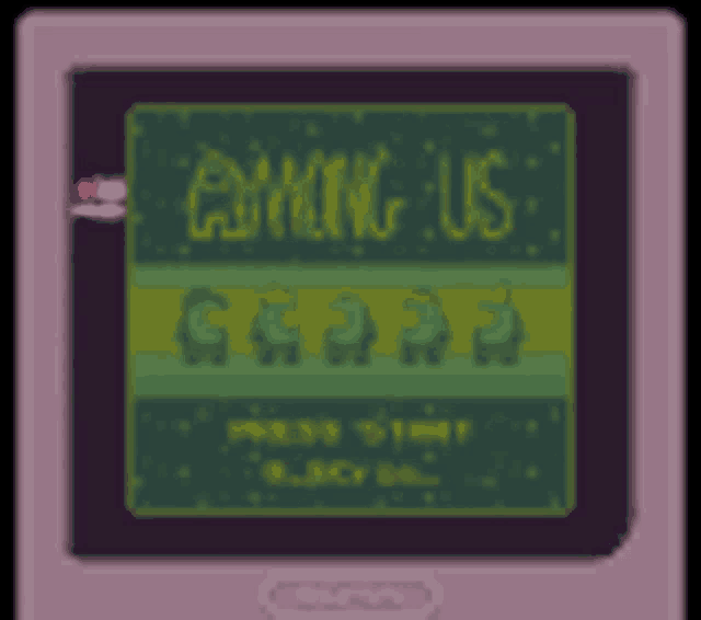 among us is being played on a purple game console