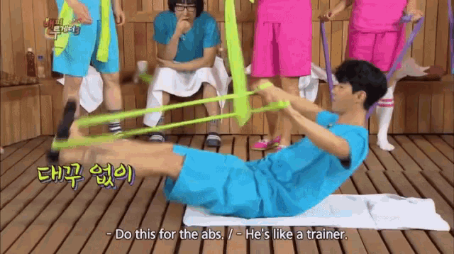 Cha Seung Won Happy Together GIF - Cha Seung Won Happy Together Exercising GIFs
