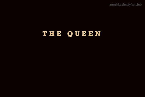 a poster that says the queen anushka shetty on it