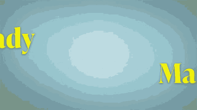 a blue background with the words lady and mano in yellow letters