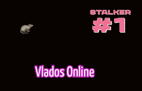 a poster for stalker # 1 vlados online shows a rat on a nightstand