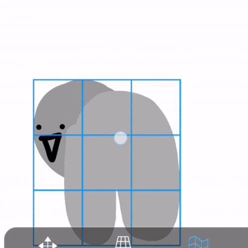 a cartoon drawing of a gorilla with a smiley face