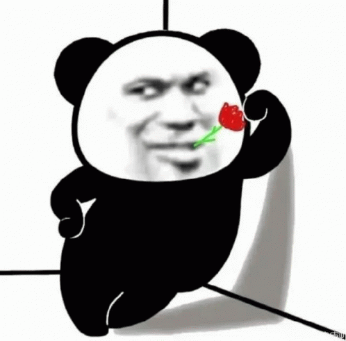 Panda Flower GIF - Panda Flower Lean GIFs