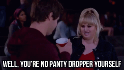 Well You'Re No Panty-dropper Yourself - Fat Amy In Pitch Perfect GIF - Pitch Perfect Rebel Wilson Fat Amy GIFs