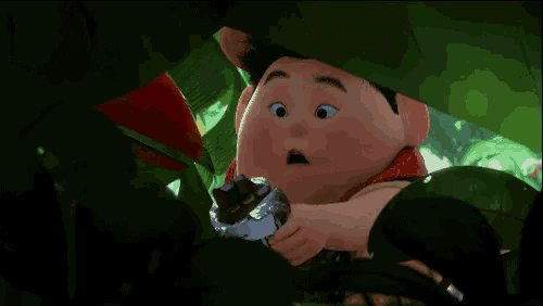 a cartoon character with a surprised look on his face and the words " não come tudo " above him