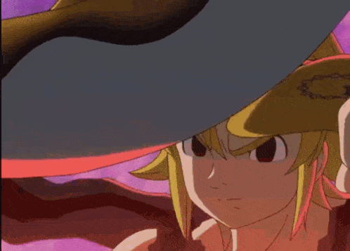 a man in a white tank top is holding a sword while fighting another man with a scythe .