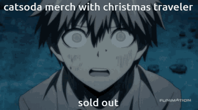 cat soda merch with christmas traveler sold out is shown