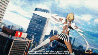 a screenshot of a video game says " get to fight hollow but yeah it goes "