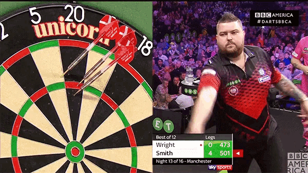 a dart board that says unicorn on the top