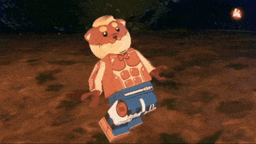 a cartoon character with a beard and muscles is standing on the ground