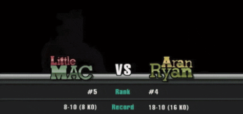 little mac vs aran ryan is a video game being played