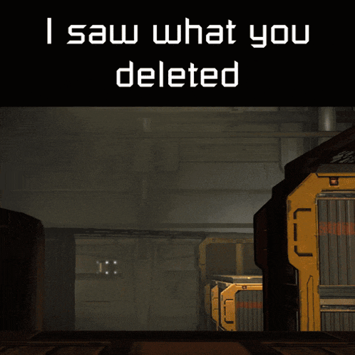 a poster that says " i saw what you deleted " on it