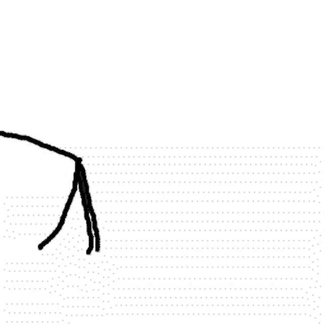 a black and white drawing of a person 's arm on a white background