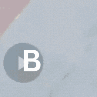 the letter b is on a yellow background
