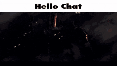 a screenshot of a video game with the words hello chat